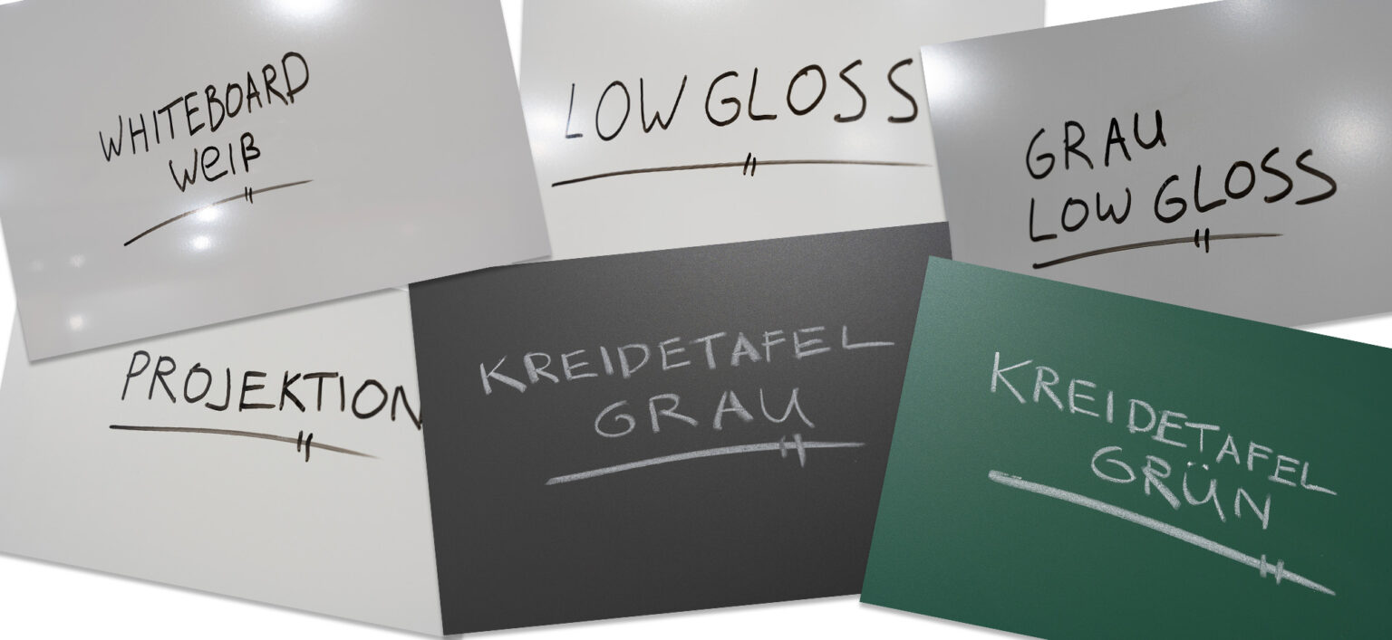 Oberflächen Whiteboards und Kreidetafeln