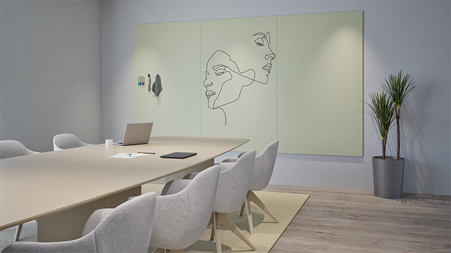 Chameleon Sharp Wall, Tableau blanc, Tableau blanc, Tableau effaçable à sec, Grand tableau blanc pour mur, Tableau blanc sans cadre