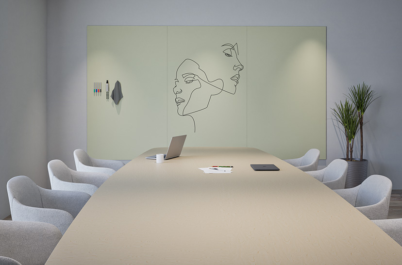 Chameleon Sharp Wall, Whiteboard, Whiteboard, Droog uitwisbaar bord, Groot whiteboard voor de muur, Randloos whiteboard