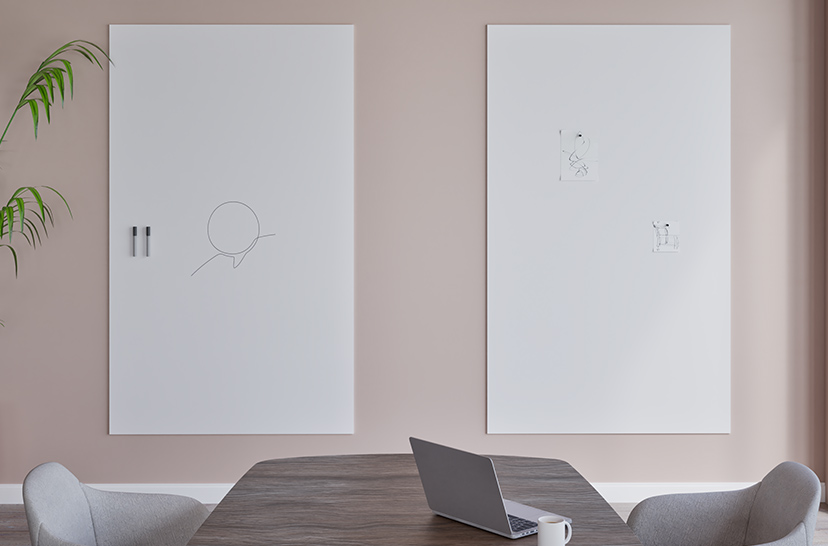 Chameleon Sharp, Whiteboard, Whiteboard, Droog uitwisbaar bord, Groot whiteboard voor de muur, Randloos whiteboard