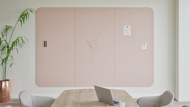 Chameleon Curve Wall, Whiteboard Wall, Large Whiteboard, Dry Erase Board, Large Whiteboard for Wall, Frameless Whiteboard