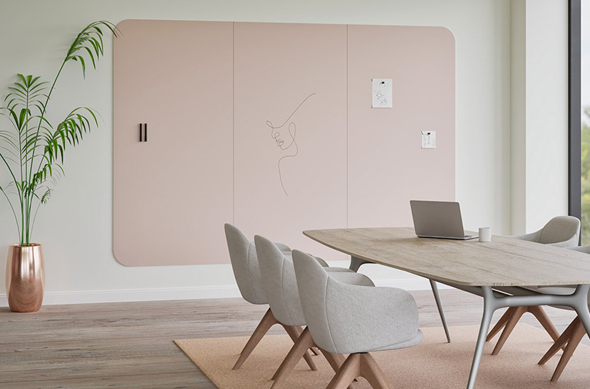 Chameleon Curve Wall, Whiteboard Wall, Large Whiteboard, Dry Erase Board, Large Whiteboard for Wall, Frameless Whiteboard
