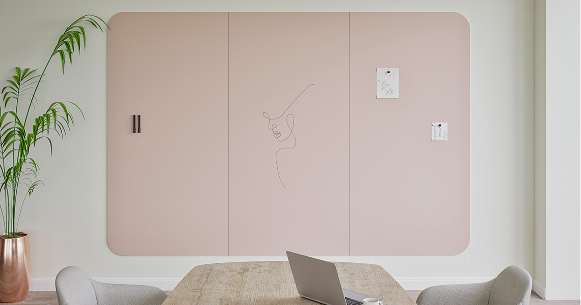 Chameleon Curve Wall, Whiteboard Wall, Large Whiteboard, Dry Erase Board, Large Whiteboard for Wall, Frameless Whiteboard