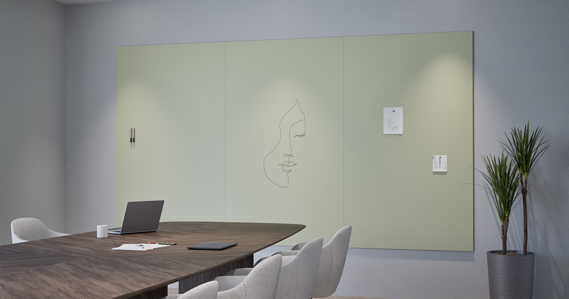 Chameleon Sharp Wall, Whiteboards, Whiteboard, Droog uitwisbaar bord, Groot whiteboard voor de muur, Randloos whiteboard