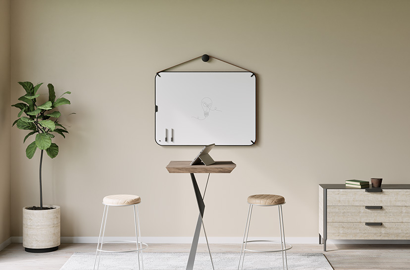 tableau blanc sur pied, tableau blanc mobile, tableau blanc pliable, tableau blanc sur roulettes, tableau blanc avec support, roulettes pour tableau blanc, Chameleon, Chameleon Portable