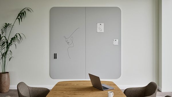 Chameleon Curve Wall, Whiteboard, Whiteboard, Droog uitwisbaar bord, Groot whiteboard voor de muur, Randloos whiteboard