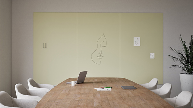 Chameleon Sharp Wall, Whiteboard Wand, Whiteboard, Trockenlöschtafel, Großes Whiteboard für die Wand, Randloses Whiteboard