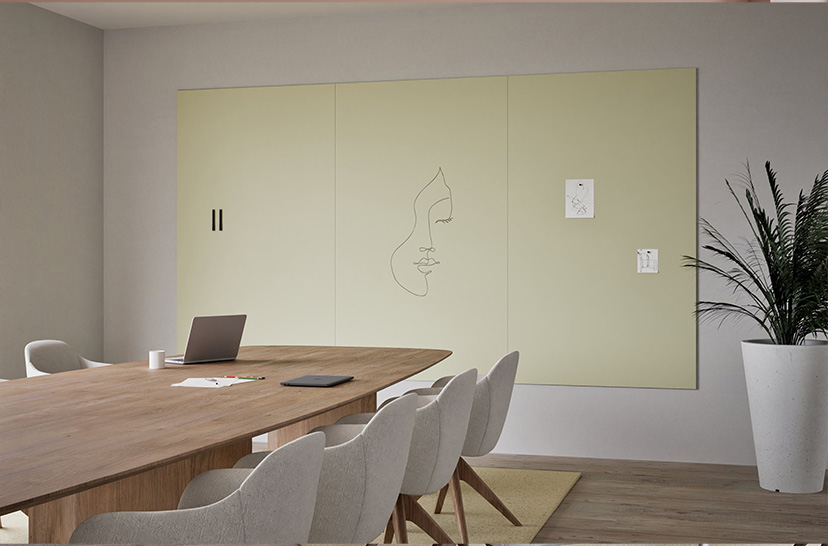 Chameleon Sharp Wall, Whiteboard Wand, Whiteboard, Trockenlöschtafel, Großes Whiteboard für die Wand, Randloses Whiteboard