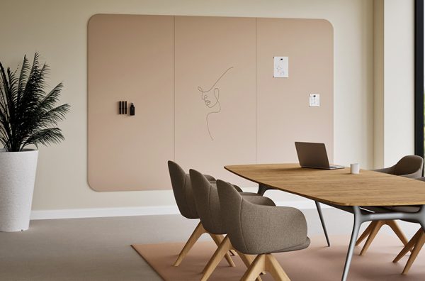 Chameleon Curve Wall, Whiteboard, Whiteboard, Droog uitwisbaar bord, Groot whiteboard voor de muur, Randloos whiteboard