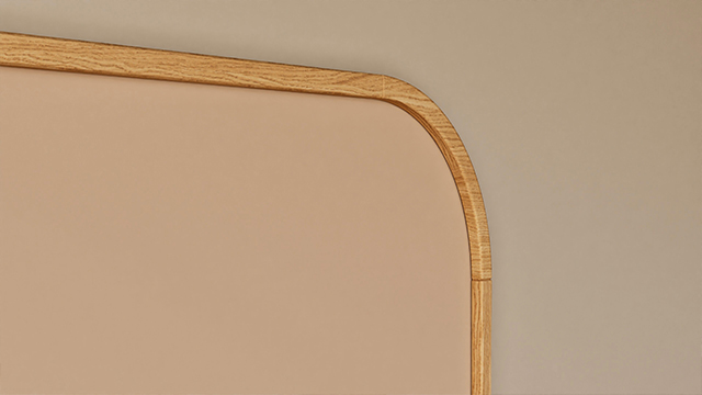 Chameleon Curve Oak, Whiteboard, Whiteboard, Trockenlöschtafel, Großes Whiteboard für die Wand, Randloses Whiteboard