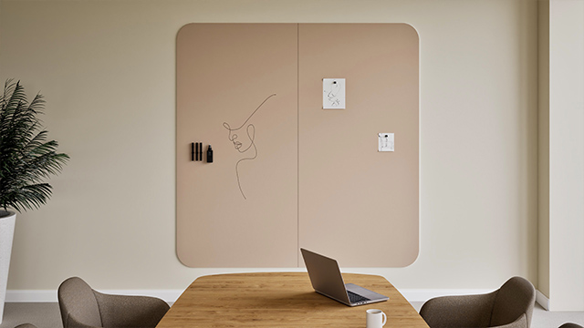 Chameleon Curve Wall, Whiteboard Wand, Whiteboard, Trockenlöschtafel, Großes Whiteboard für die Wand, Randloses Whiteboard