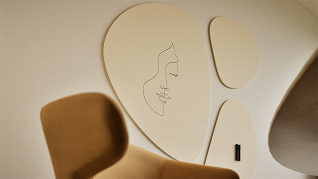 Chameleon Pebbles, Whiteboard, Whiteboard, Droog uitwisbaar bord, Groot whiteboard voor de muur, Randloos whiteboard