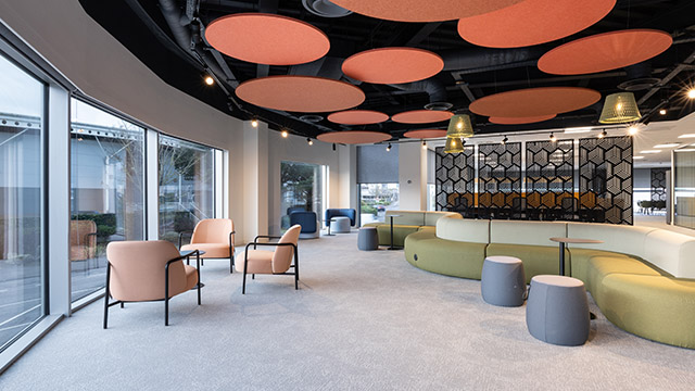 ceramic steel whiteboards, SatinTones, PET acoustic walls, acoustic panels office, divider panels workspace, office interior solutions, collaborative workspace, Suntera Plaza House, POS Interiors, office acoustics