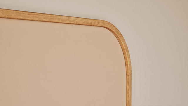 Chameleon Curve Oak, Whiteboard, Whiteboard, Trockenlöschtafel, Großes Whiteboard für die Wand, Randloses Whiteboard