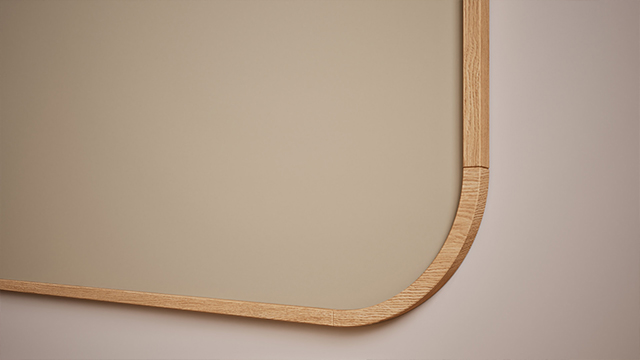 Chameleon Curve Wall Oak, Whiteboard, Whiteboard, Droog uitwisbaar bord, Groot whiteboard voor de muur, Randloos whiteboard