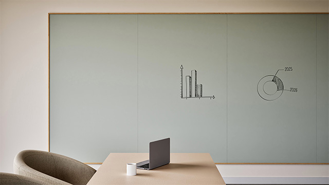 Chameleon Sharp Wall Oak, Tableau blanc, Tableau blanc, Tableau effaçable à sec, Grand tableau blanc pour mur, Tableau blanc sans cadre, tableau blanc mural