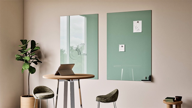 chameleon, glasborden magnetisch, glazen whiteboard, whiteboard glas, glazen schrijfbord, sharp glassboard