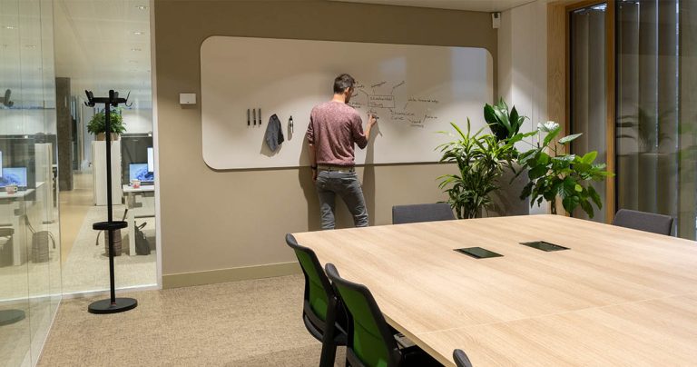 whiteboard vergaderruimte, whiteboard muur vergaderruimte, whiteboard wand vergaderruimte