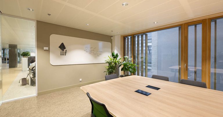 Design whiteboard used for an interior design presentation